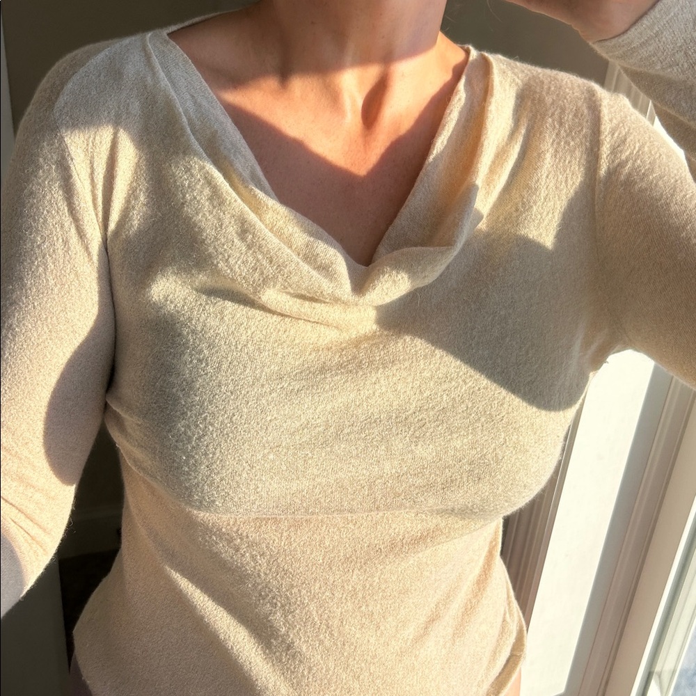 Classiques Entier Soft Cream Cowl Neck Sweater